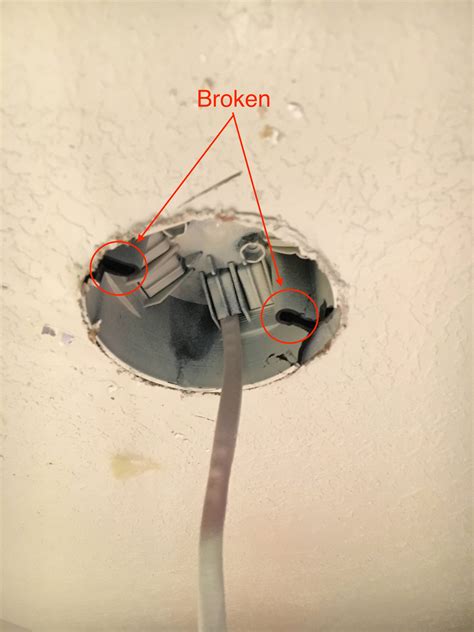 how to fix a broken metal junction box|replacing outlet box.